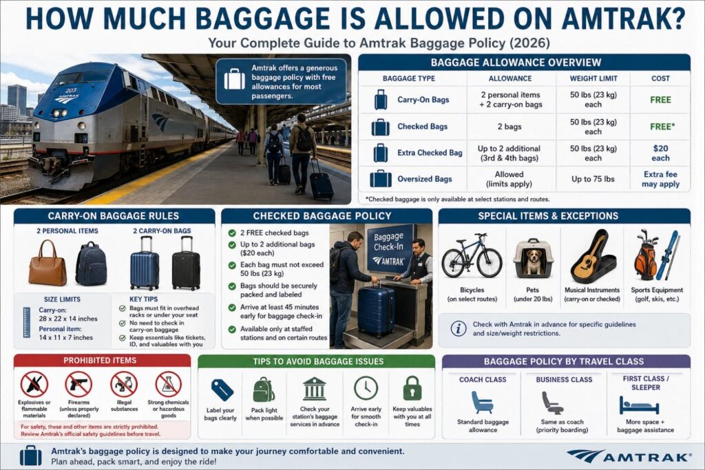 baggage policy amtrak